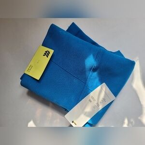 Blue High-Waisted Biker Shorts